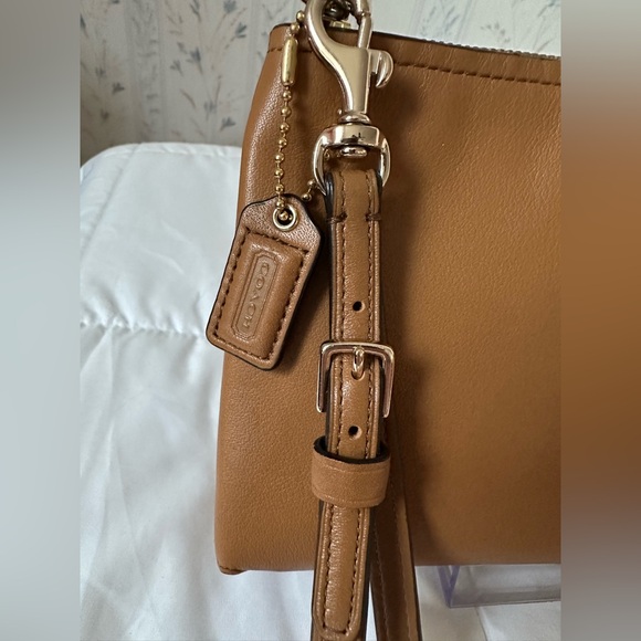 Coach Brown Leather Wristlet